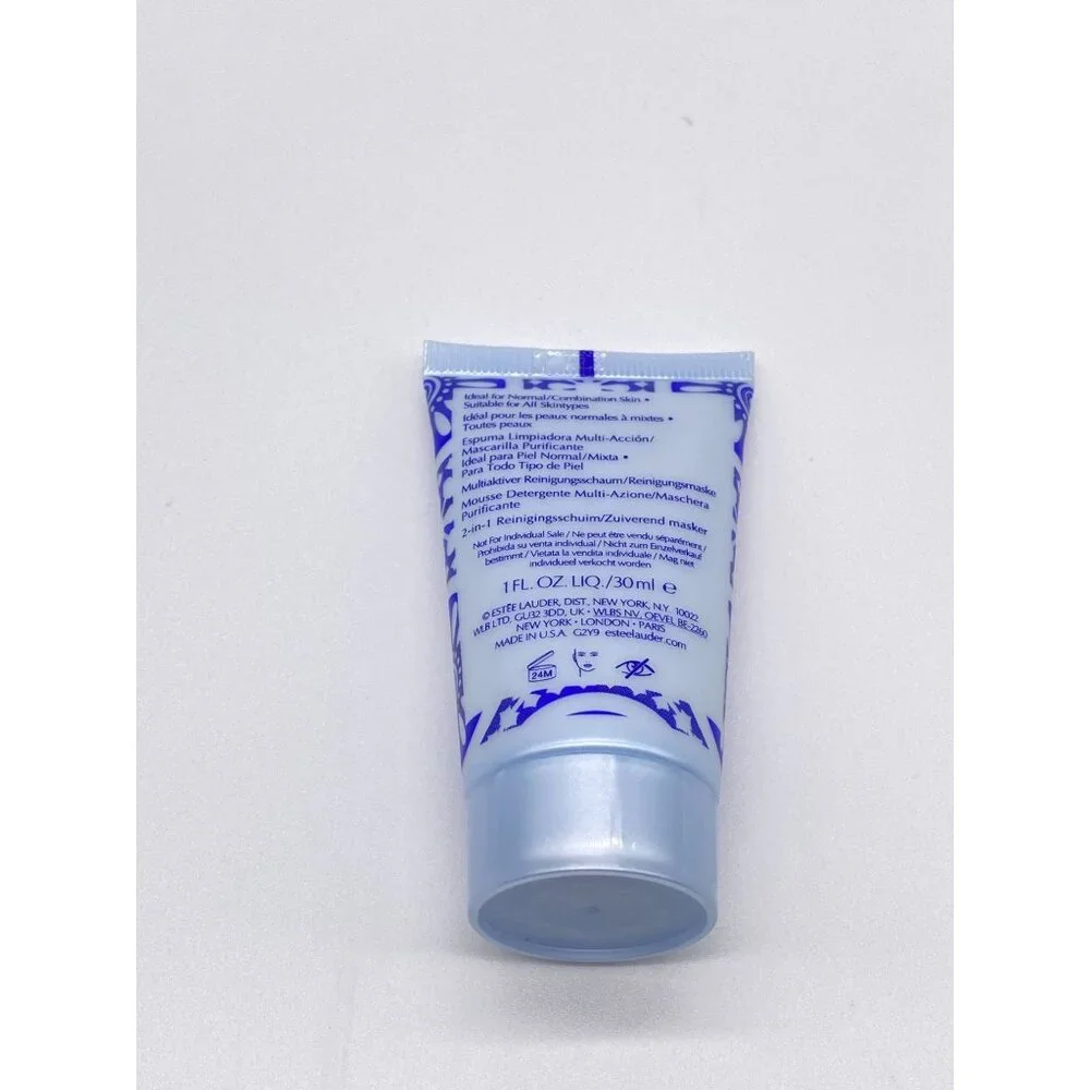 2 Estee Lauder Perfectly Clean Multi-action Foam Cleanser/ Purifying Mask, 1oz
